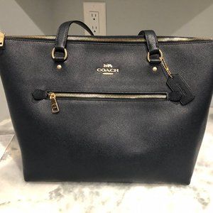 COACH Gallery Tote F79608 Midnight Leather
